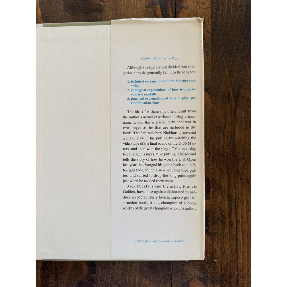 Jack Nicklaus Take A Tip From Me (Vintage First Printing) GOLF Book Hardcover - Picture 3 of 6